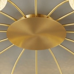 Lampada da soffitto decorativa moderna a filo dorato