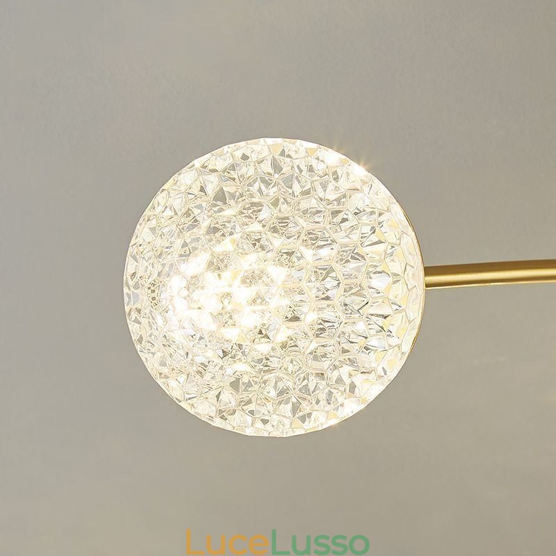 Lampada da soffitto decorativa moderna a filo dorato