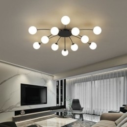 Lampada da soffitto moderna a filo nera decorativa