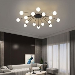 Lampada da soffitto moderna a filo nera decorativa