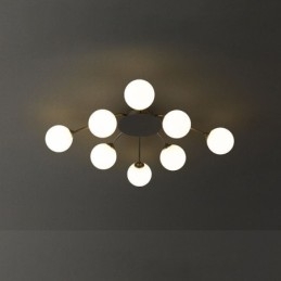 Lampada da soffitto moderna a filo nera decorativa