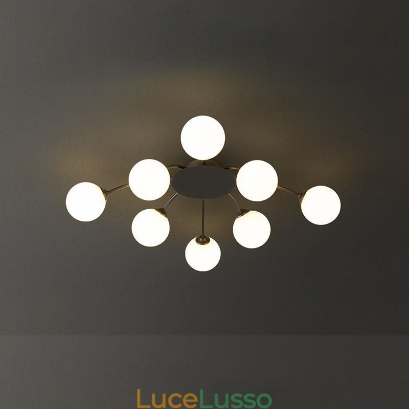 Lampada da soffitto moderna a filo nera decorativa