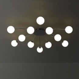 Lampada da soffitto moderna a filo nera decorativa