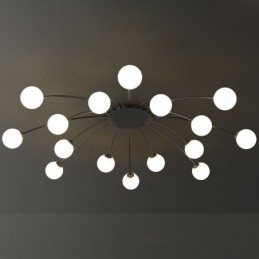 Lampada da soffitto moderna a filo nera decorativa