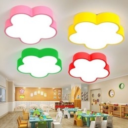 Lampada da soffitto a forma di fumetto, moderna, a forma di fiore, montaggio a filo