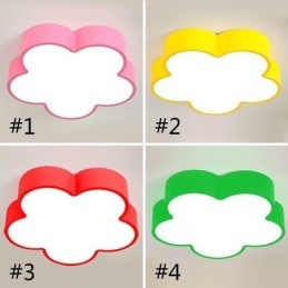 Lampada da soffitto a forma di fumetto, moderna, a forma di fiore, montaggio a filo