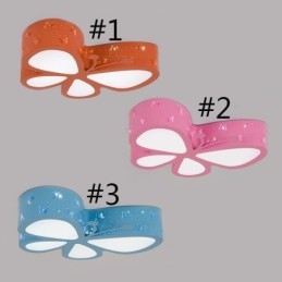 Lampada da soffitto in metallo contemporanea a filo con farfalla