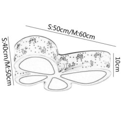 Lampada da soffitto in metallo contemporanea a filo con farfalla