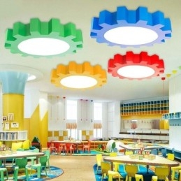 Lampada da soffitto a forma di cartone animato, montaggio a filo moderno