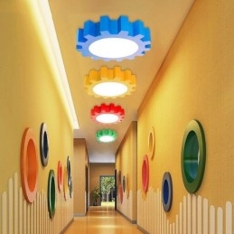 Lampada da soffitto a forma di cartone animato, montaggio a filo moderno