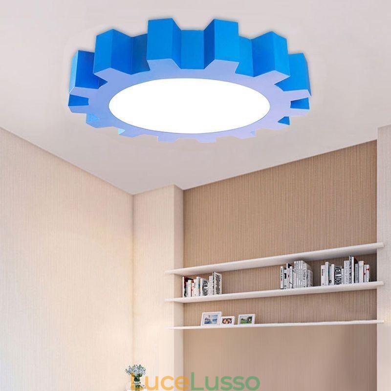 Lampada da soffitto a forma di cartone animato, montaggio a filo moderno