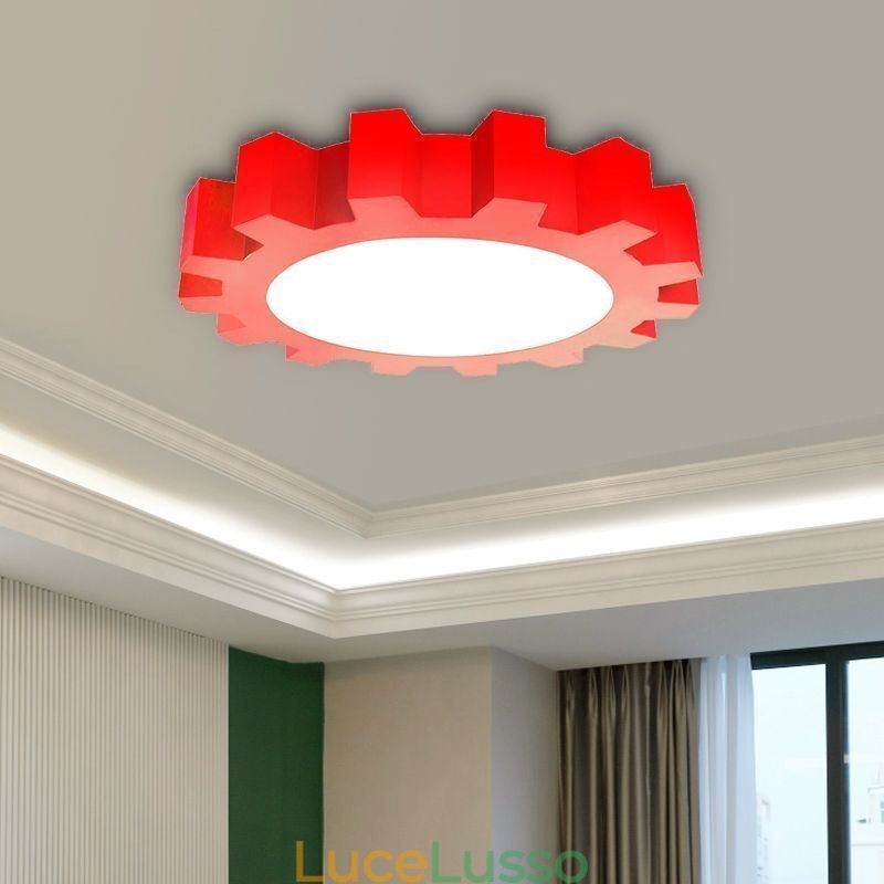 Lampada da soffitto a forma di cartone animato, montaggio a filo moderno