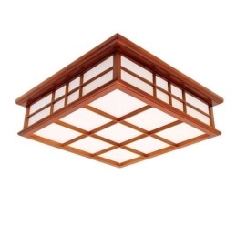 Lampada da soffitto in stile retrò in legno da montare a filo