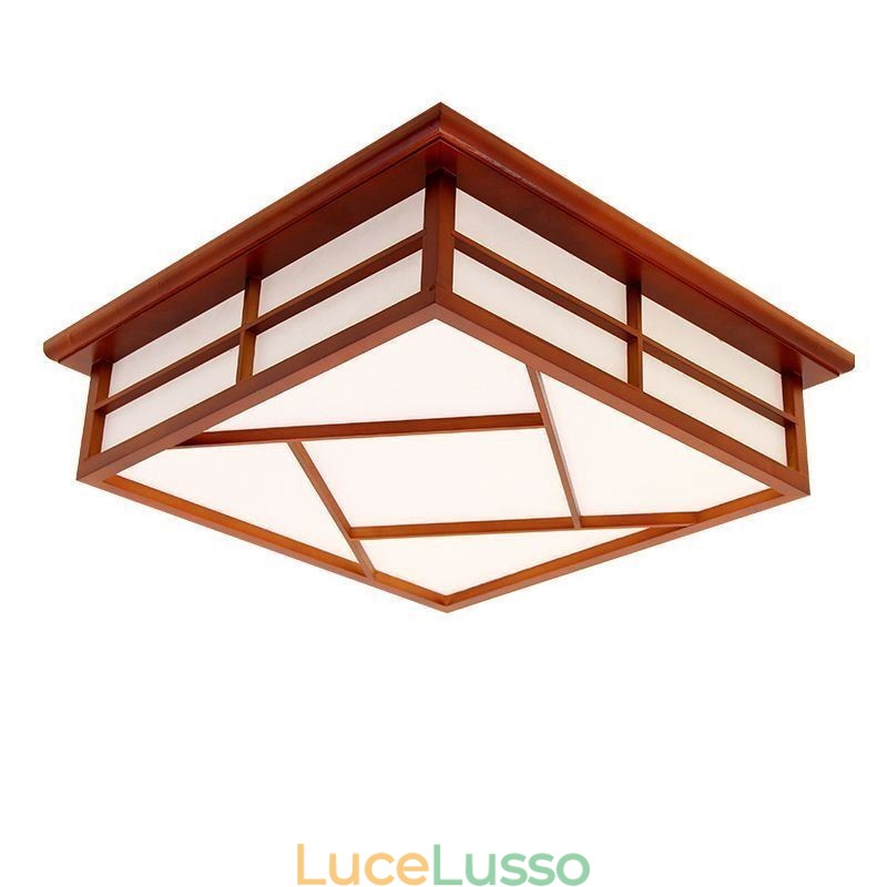 Lampada da soffitto in stile retrò, montaggio a filo quadrato