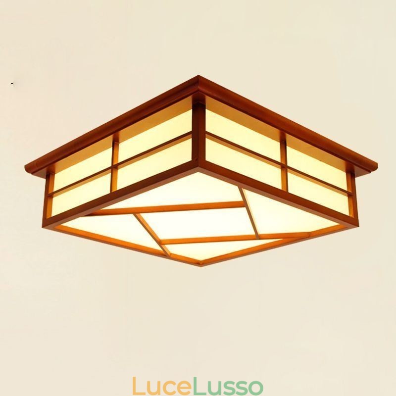 Lampada da soffitto in stile retrò, montaggio a filo quadrato