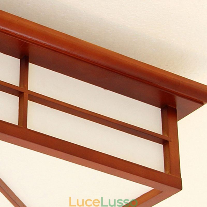 Lampada da soffitto in stile retrò, montaggio a filo quadrato