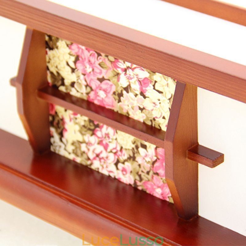 Lampada da soffitto quadrata in legno retrò da montare a filo