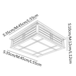 Lampada da soffitto retrò Lampada da soffitto decorativa in legno