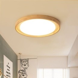 Moderna plafoniera in legno acrilico rotonda plafoniera