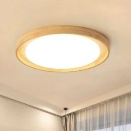 Moderna plafoniera in legno acrilico rotonda plafoniera