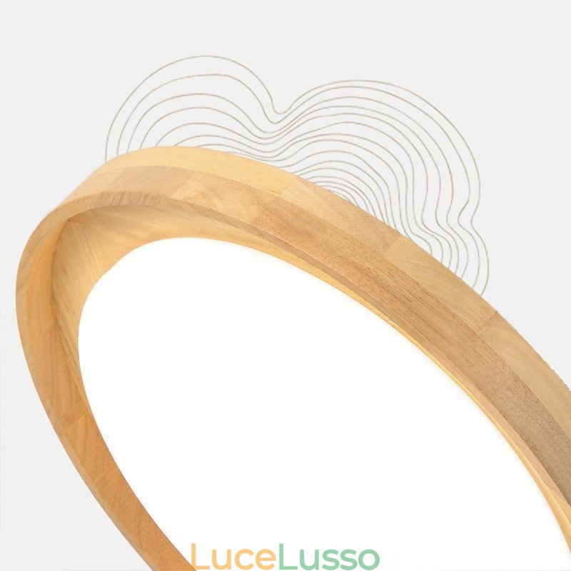 Moderna plafoniera in legno acrilico rotonda plafoniera