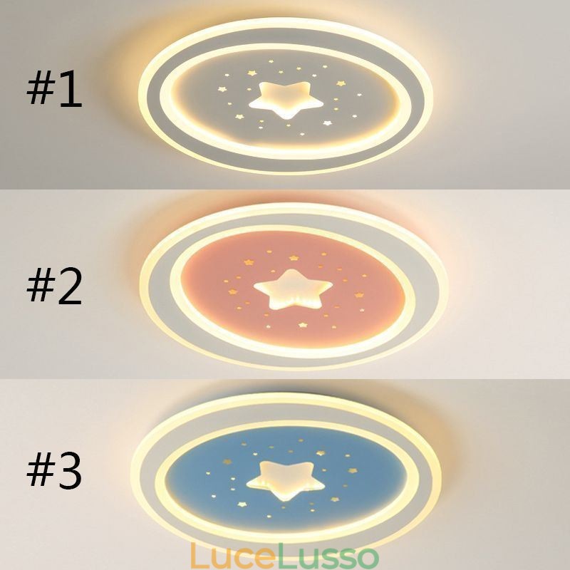 Lampada da soffitto a forma di stella con montaggio a filo