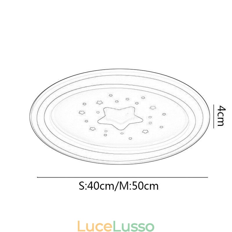 Lampada da soffitto a forma di stella con montaggio a filo