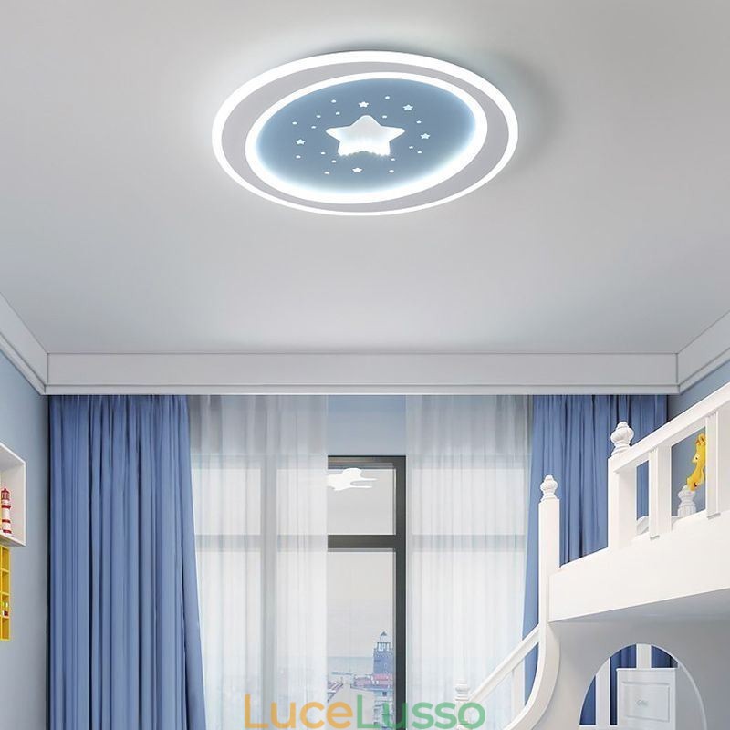 Lampada da soffitto a forma di stella con montaggio a filo