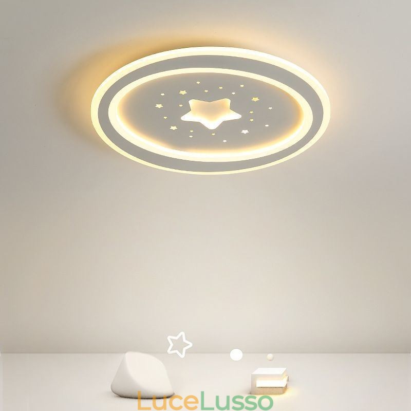 Lampada da soffitto a forma di stella con montaggio a filo