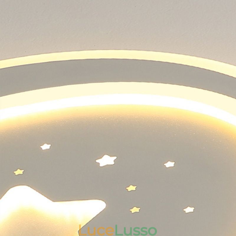 Lampada da soffitto a forma di stella con montaggio a filo