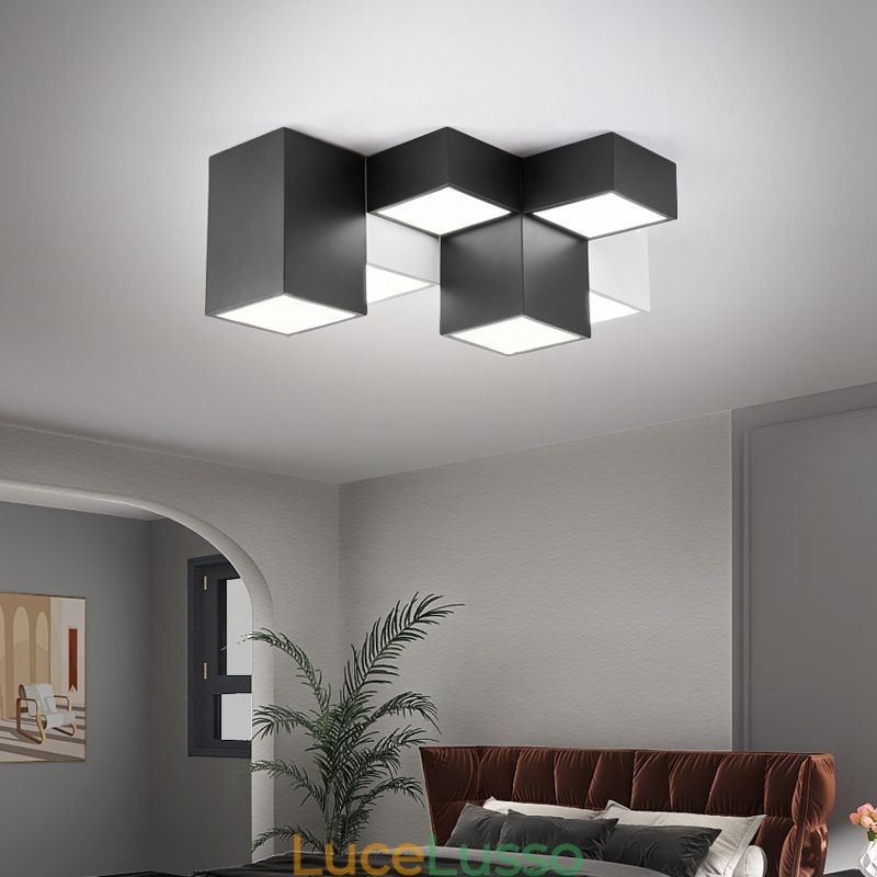 Moderna plafoniera Cubo di Rubik Illuminazione da soffitto
