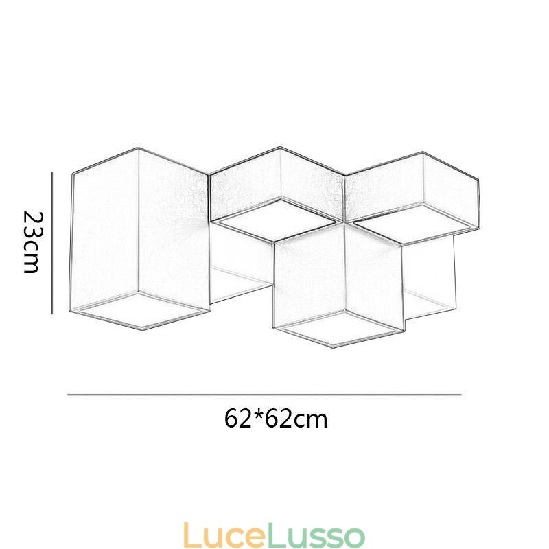 Moderna plafoniera Cubo di Rubik Illuminazione da soffitto