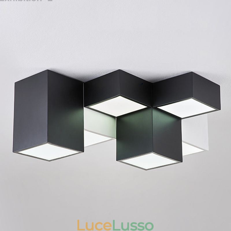 Moderna plafoniera Cubo di Rubik Illuminazione da soffitto