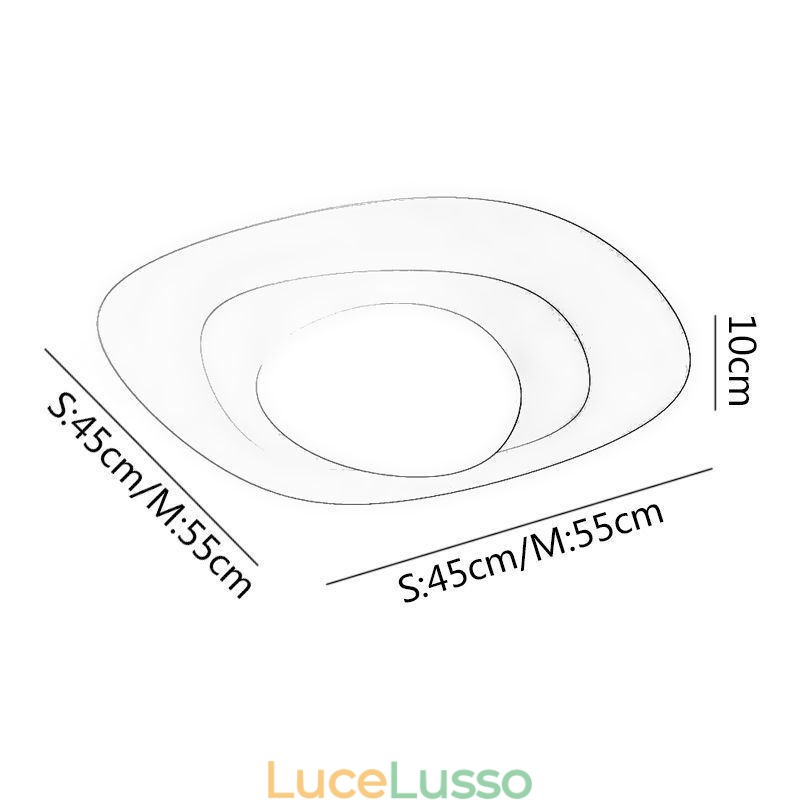 Lampada da soffitto nordica Lampada da soffitto ondulata