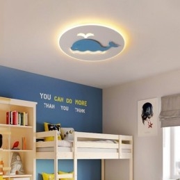 Lampada da soffitto moderna e creativa, lampada da soffitto a forma di balena