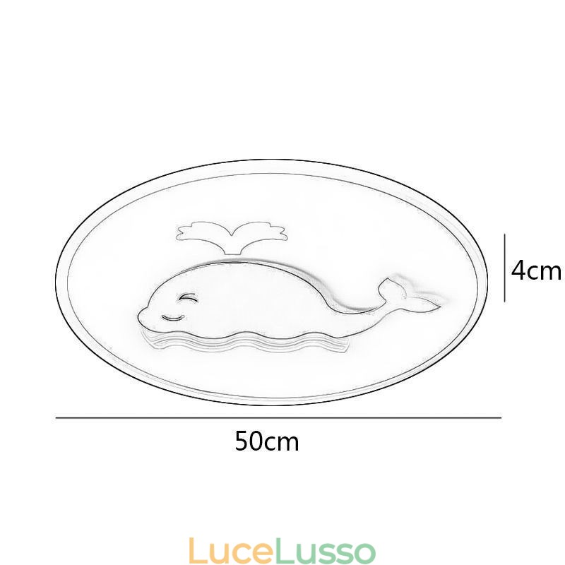 Lampada da soffitto moderna e creativa, lampada da soffitto a forma di balena
