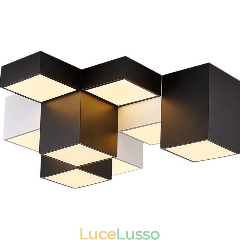Lampada da soffitto moderna a cubo