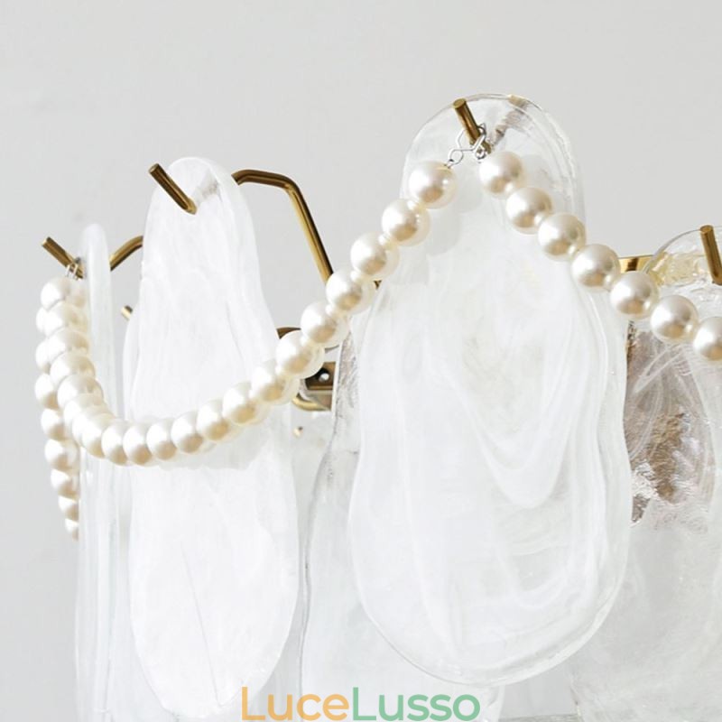 Lampada da soffitto in ferro europeo Elegante lampada da soffitto in vetro