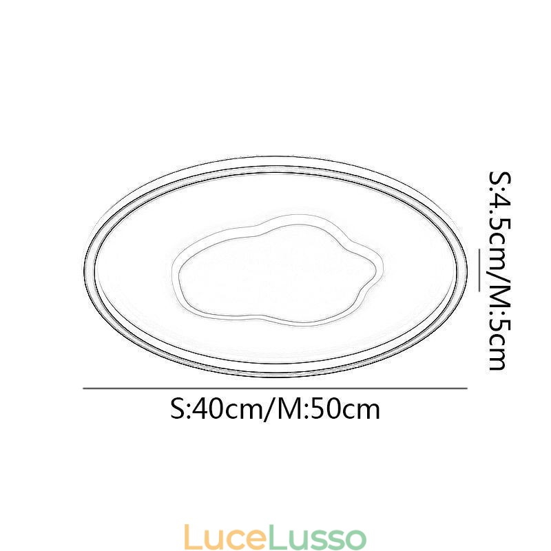 Lampada da soffitto moderna Lampada da soffitto rotonda a forma di nuvola