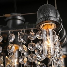 Lampadario Mini Stile Rustico Lodge Retro Metallo