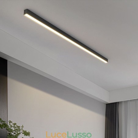 Lampada da soffitto moderna con striscia lunga, lampada da soffitto montata in superficie Lampada da soffitto moderna con striscia lunga, lampada da soffitto montata in superficie
