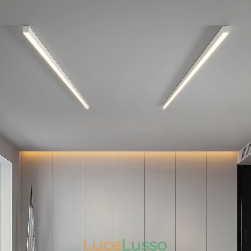 Lampada da soffitto moderna con striscia lunga, lampada da soffitto montata in superficie