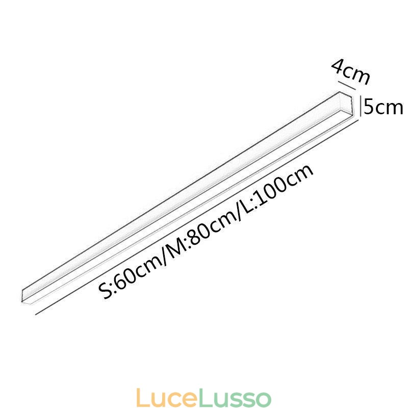 Lampada da soffitto moderna con striscia lunga, lampada da soffitto montata in superficie