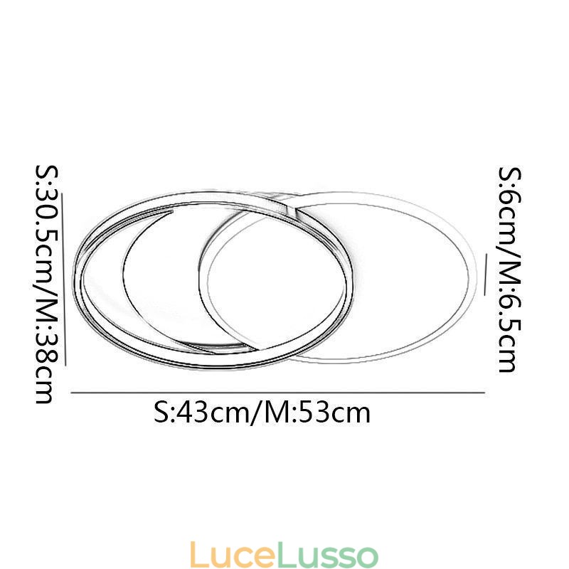 Lampada da soffitto creativa rotonda a forma di cerchio
