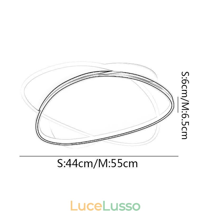 Moderne lampade da soffitto Lampada da soffitto ovale