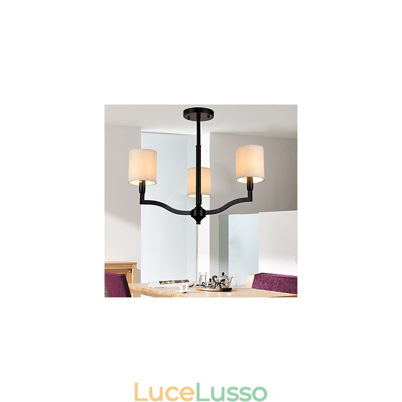 Lampade a sospensione in stile country americano, lampade e lanterne in tessuto caldo e contratto nordico
