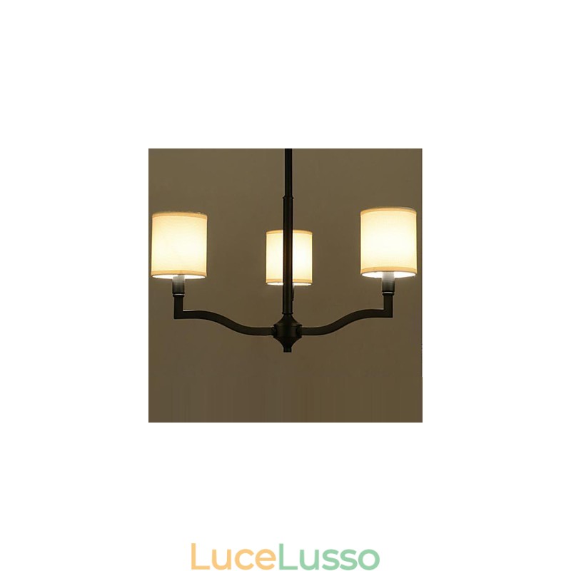 Lampade a sospensione in stile country americano, lampade e lanterne in tessuto caldo e contratto nordico