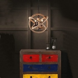 Lampadario in metallo dipinto in stile Country Mini
