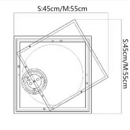 Lampada da soffitto moderna quadrata geometrica in acrilico