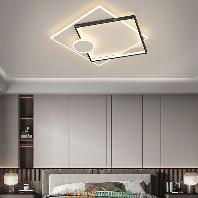 Lampada da soffitto moderna quadrata geometrica in acrilico